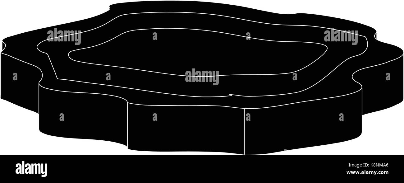 Eisscholle silhouette Symbol, Symbol, Design. Winter Vector Illustration auf weißem Hintergrund. Stock Vektor