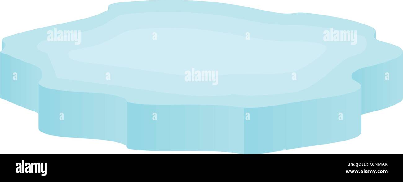 Eisscholle Symbol, Symbol, Design. Winter Vector Illustration auf weißem Hintergrund. Stock Vektor