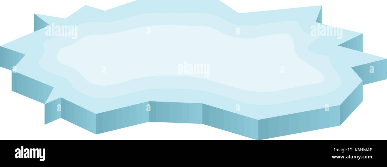 Eisscholle Symbol, Symbol, Design. Winter Vector Illustration auf weißem Hintergrund. Stock Vektor