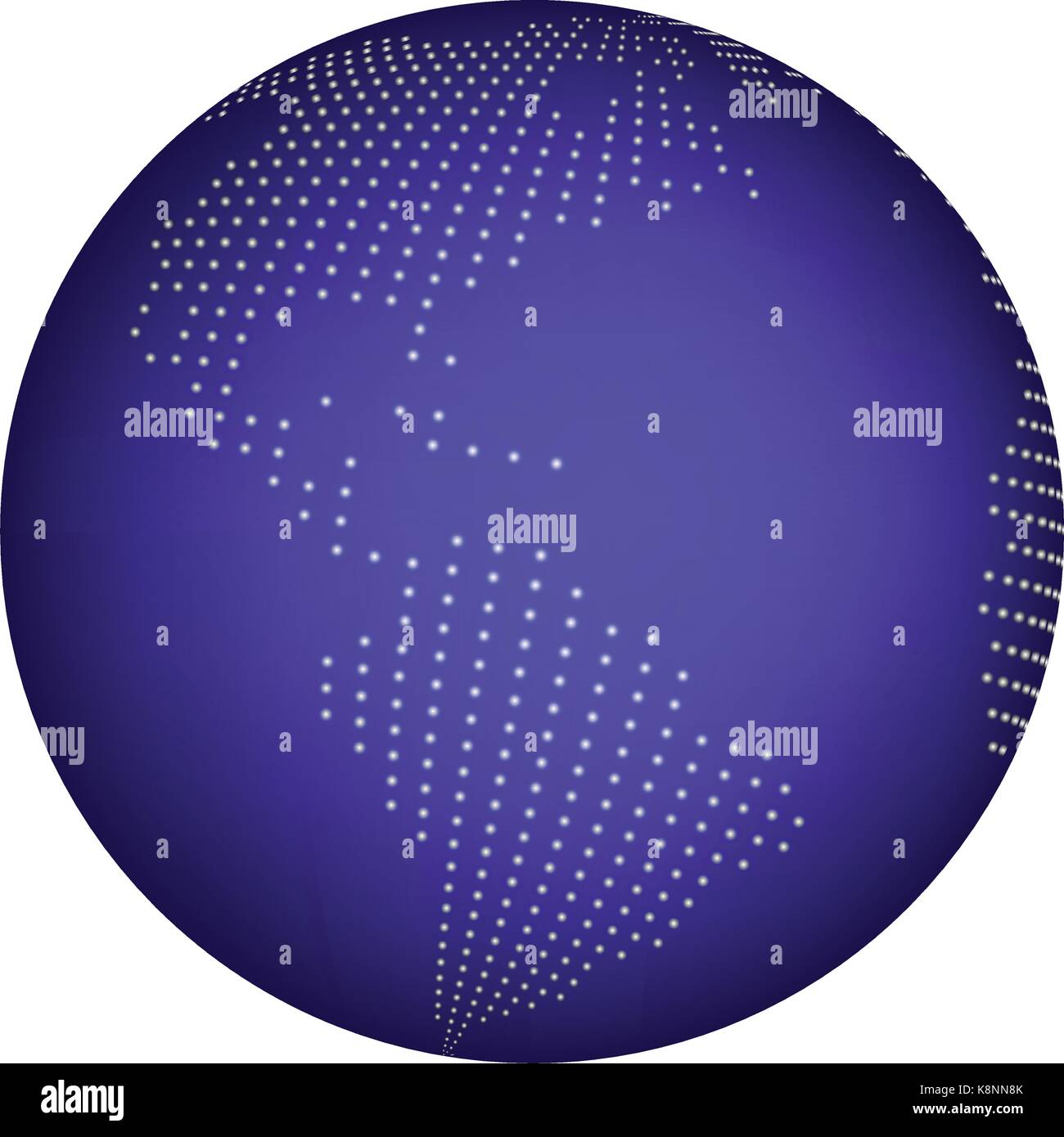Globus Erde Weltkarte - Abstrakte gepunktete vector Hintergrund. Blaue Tapete Abbildung Stock Vektor