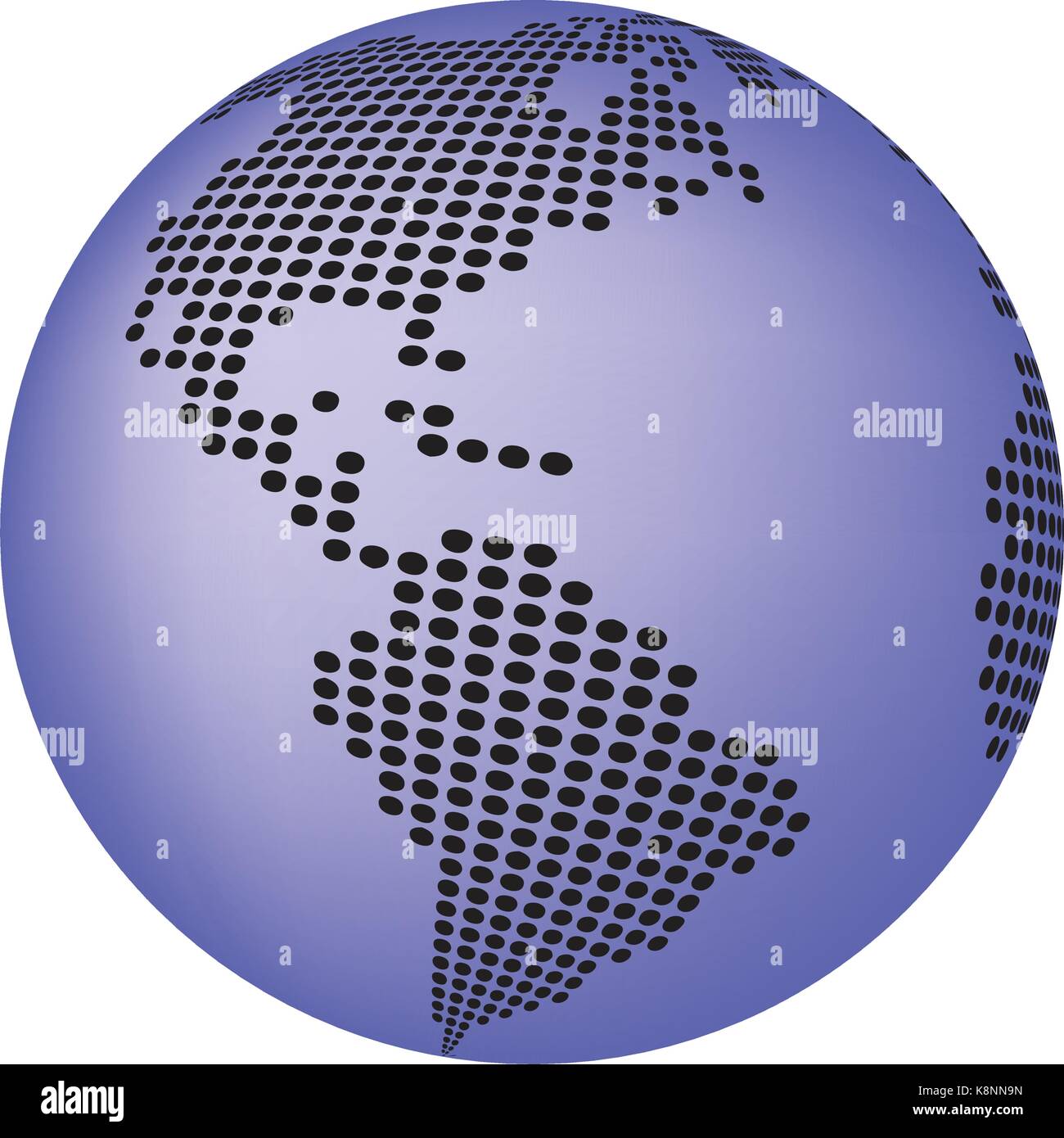 Globus Erde Weltkarte - Abstrakte gepunktete vector Hintergrund. Blaue Tapete Abbildung Stock Vektor