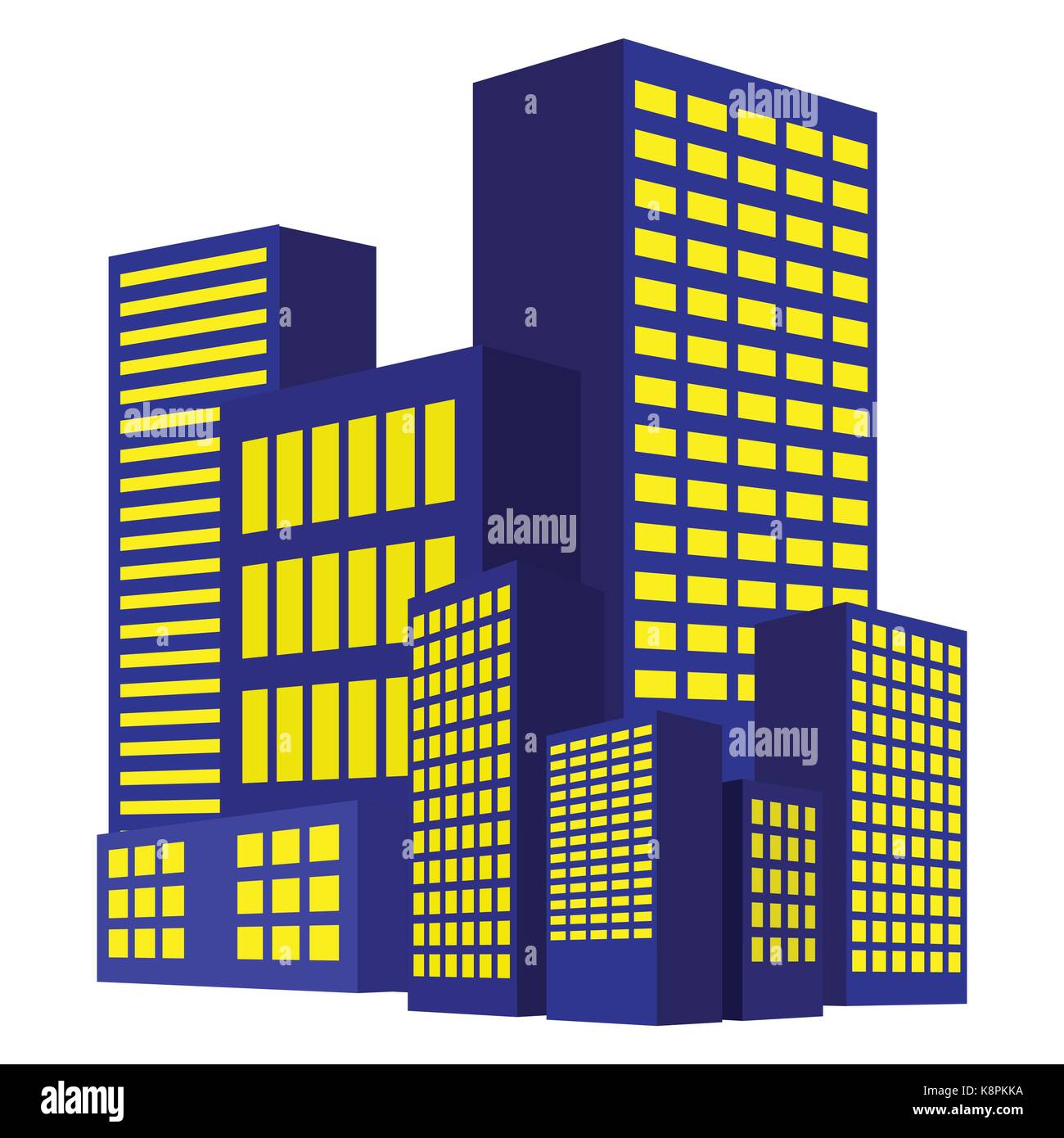Bild Der Modernen Urbanen Stadtlandschaft Die Lichter Der Stadt Metropole Vector Illustration Auf Weissem Hintergrund Stock Vektorgrafik Alamy