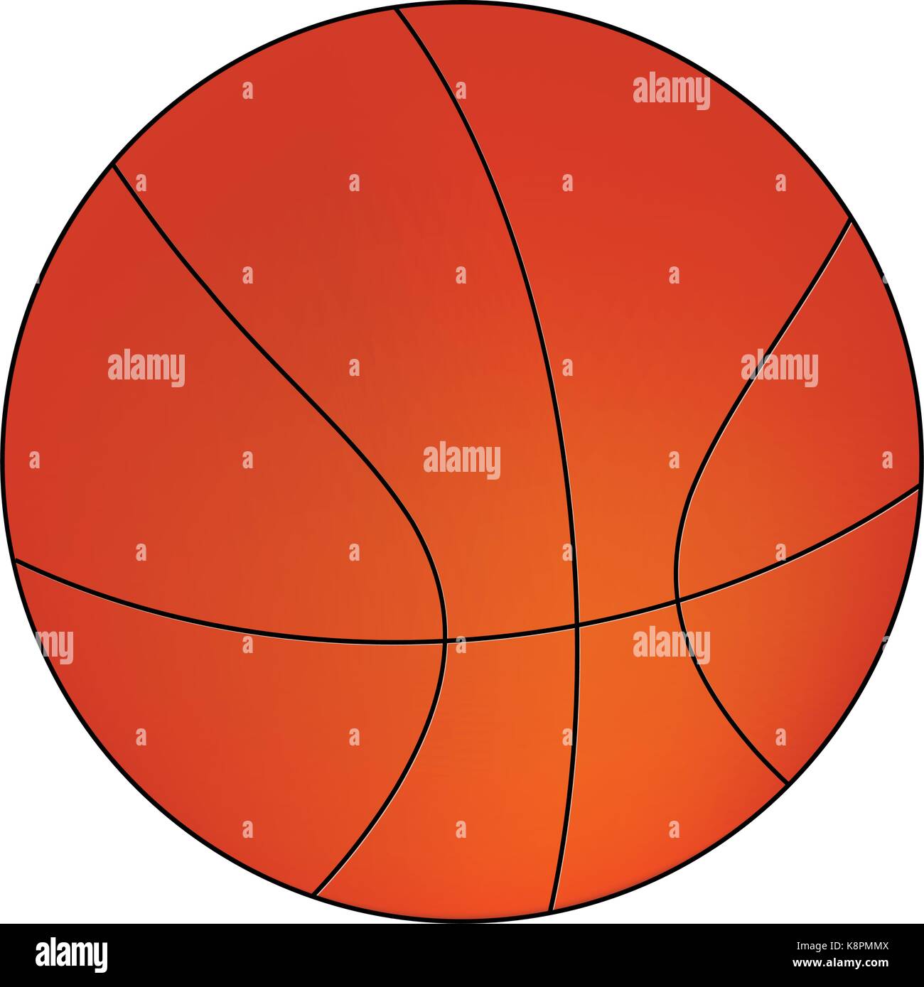 Vektor-Basketball isoliert auf weißem Hintergrund Stock Vektor