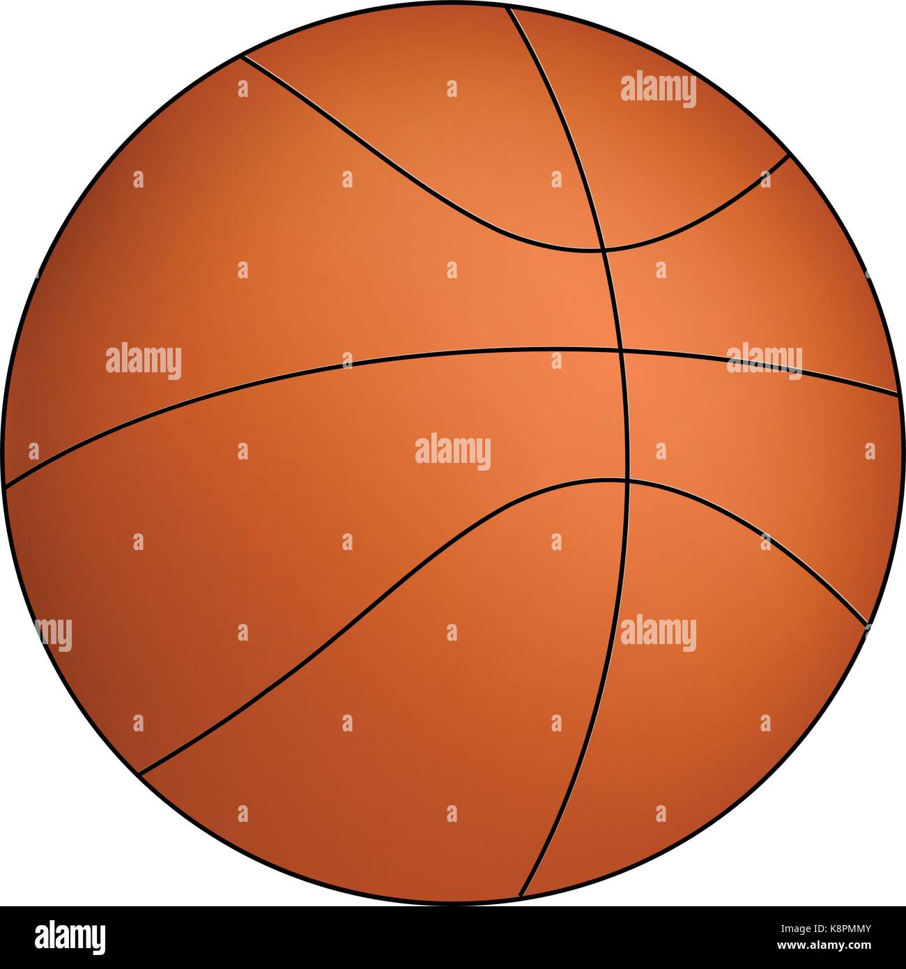 Vektor-Basketball isoliert auf weißem Hintergrund Stock Vektor