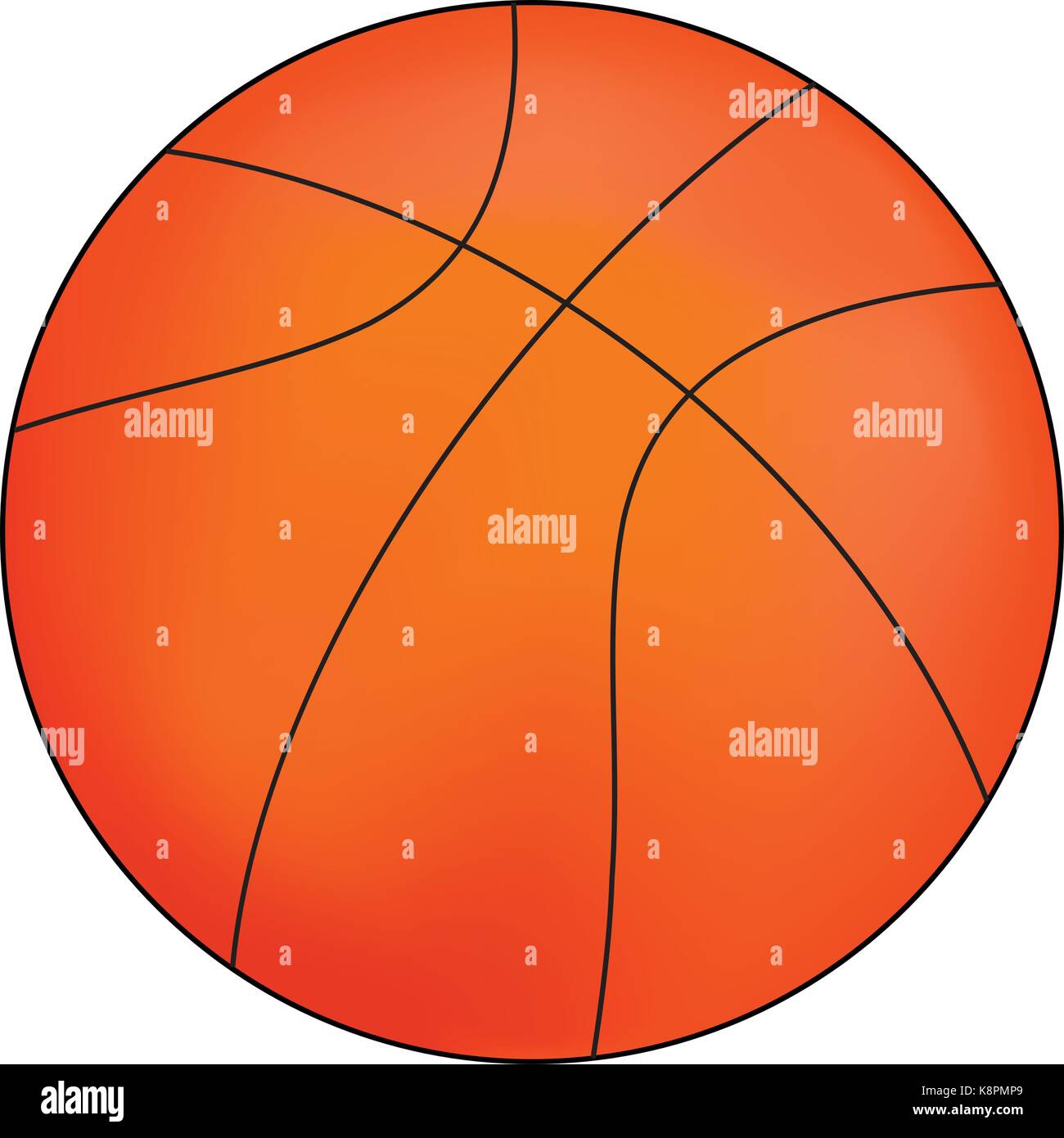 Vektor-Basketball isoliert auf weißem Hintergrund Stock Vektor