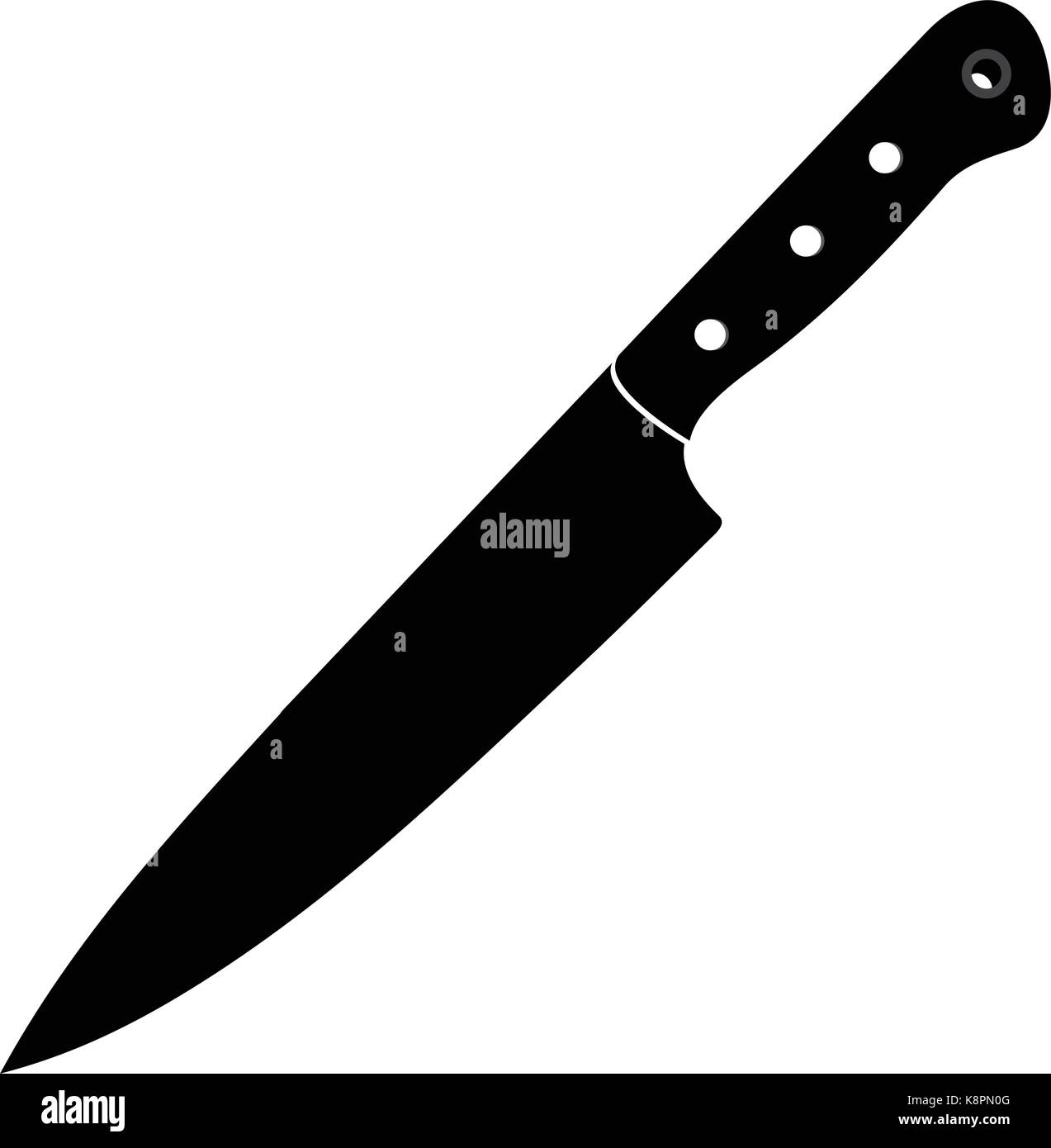 Silhouette-Küche-Messer-Vektor-illustration Stock Vektor
