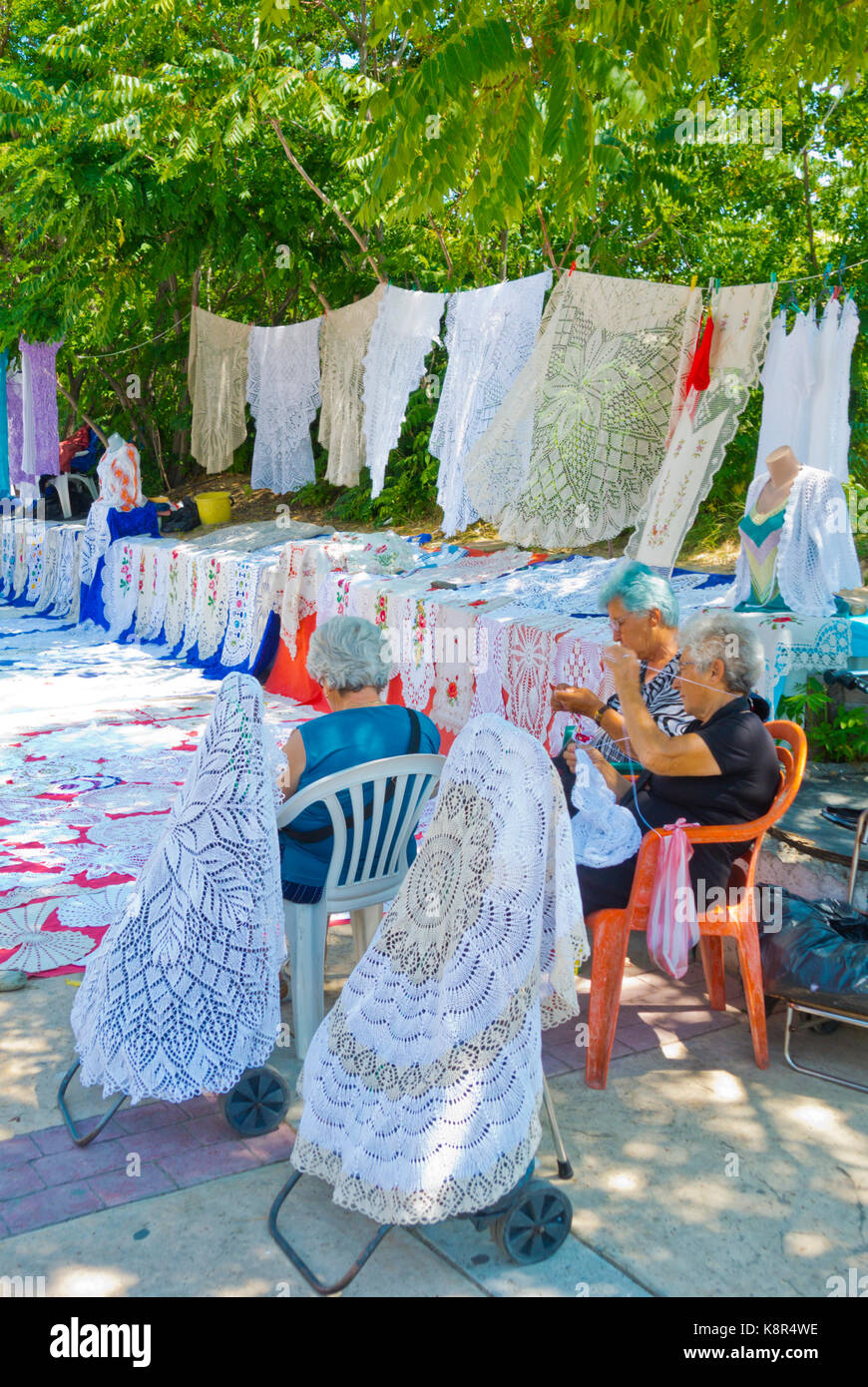 Lacemakers, Main Beach Promenade, Sonnenstrand, Bulgarien Stockfoto