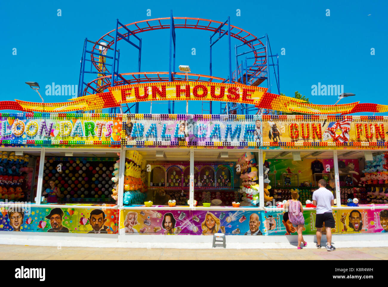 Fun House, Spiele, Strandpromenade, Sonnenstrand, Bulgarien Stockfoto