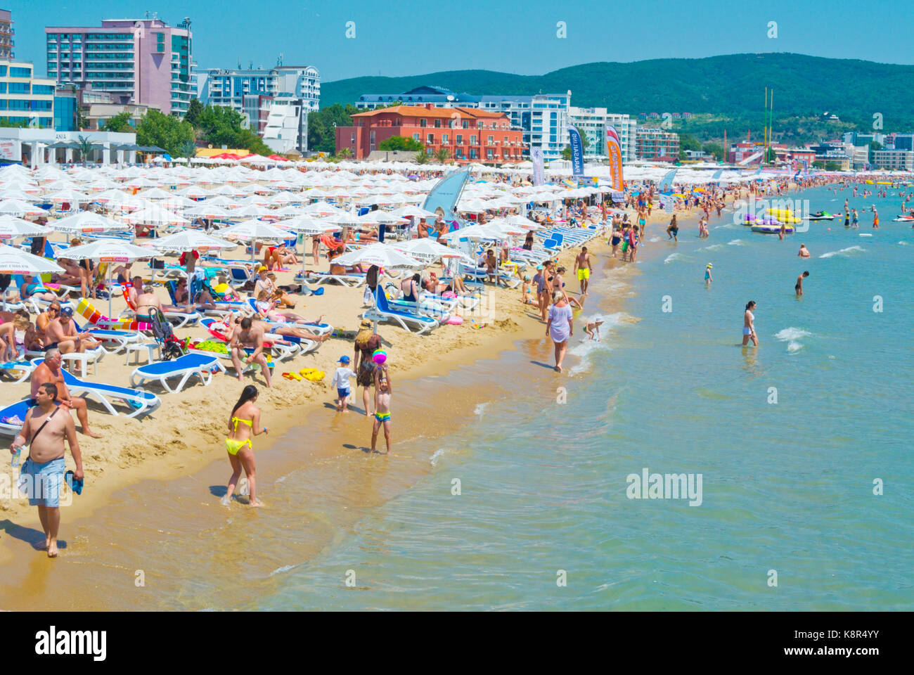 Beach, Sonnenstrand, Bulgarien Stockfoto