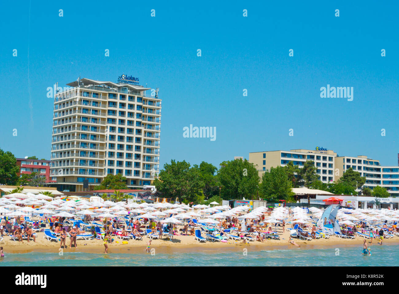 Beach, Sonnenstrand, Bulgarien Stockfoto