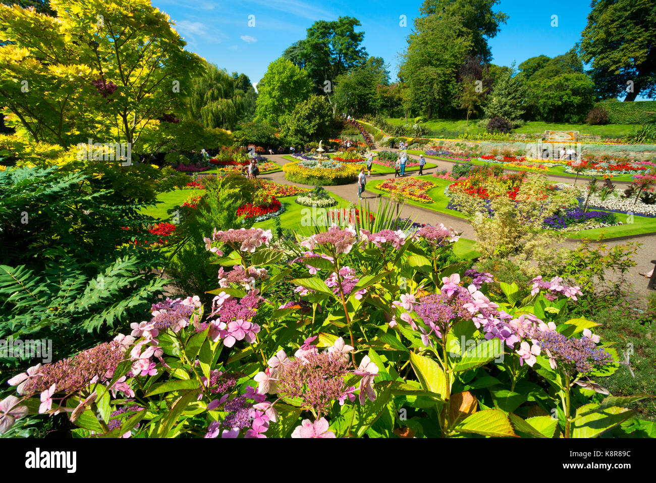Die Dingle Gärten im Steinbruch, Shrewsbury, Shropshire. Stockfoto
