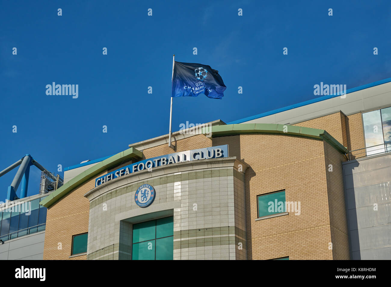 Chelsea Fußballstadion Stamford Bridge. Stockfoto