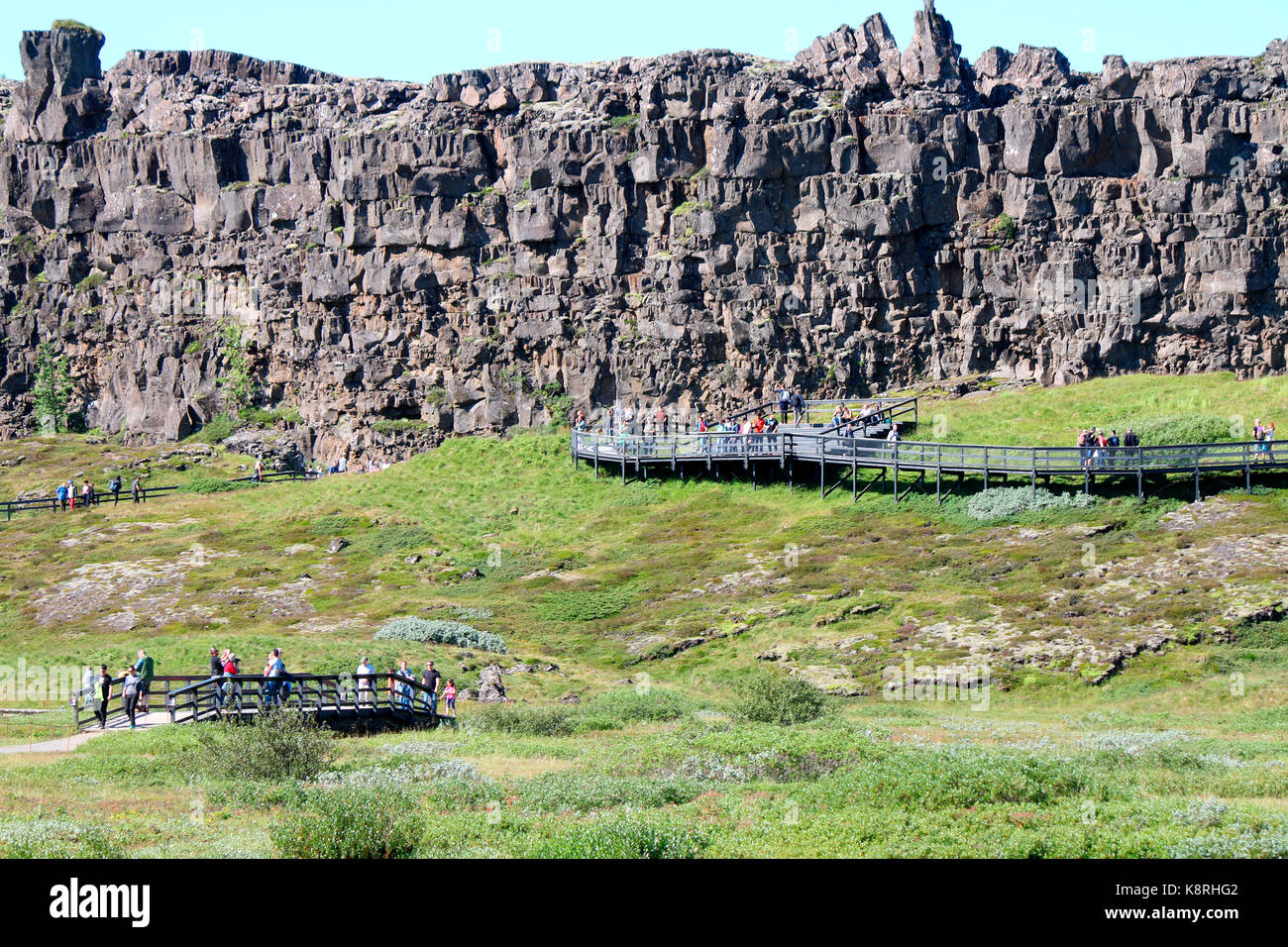 Þingvellir-Nationalpark (pingvellir), Kontinentales Rift, Insel. Stockfoto