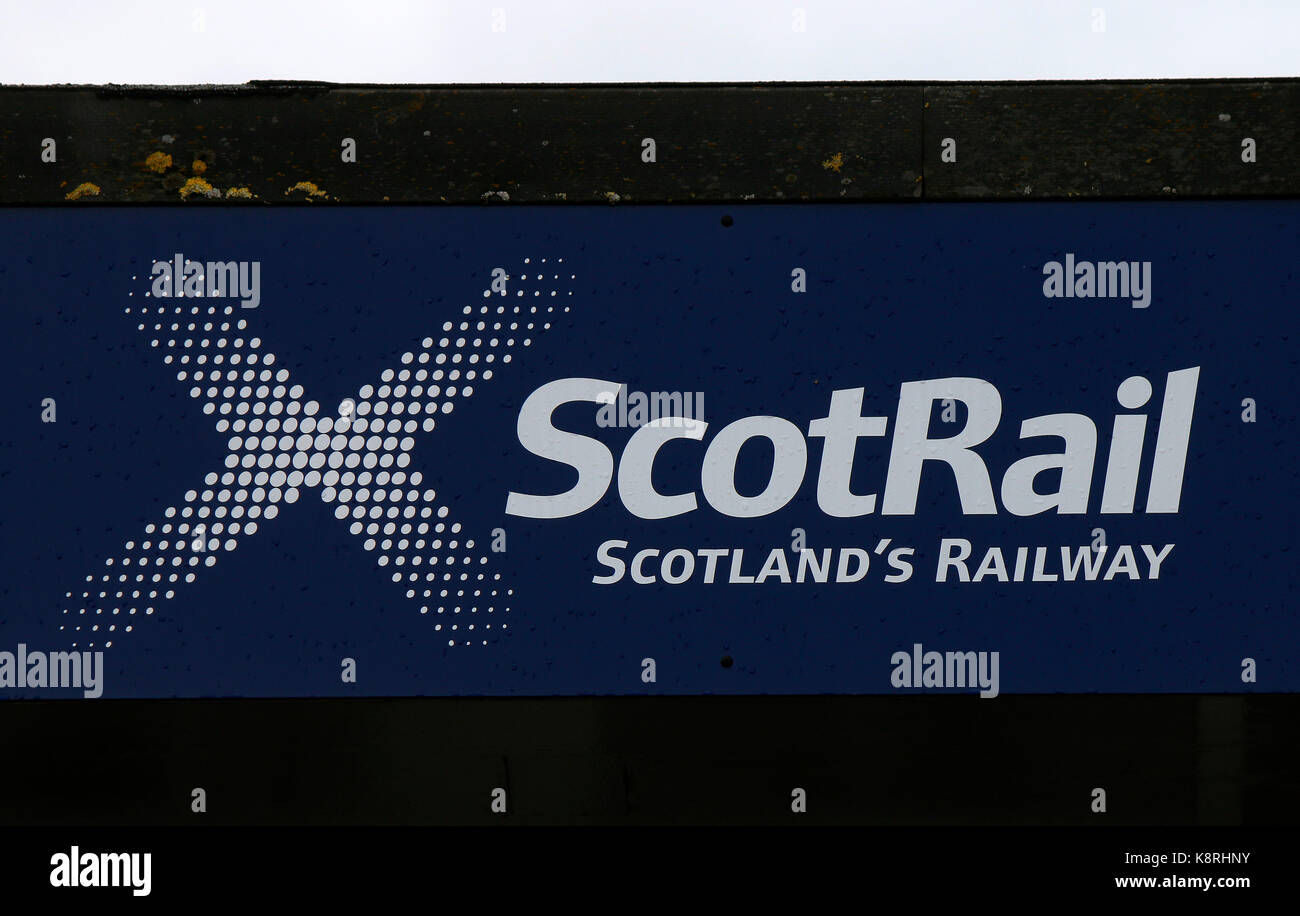 Logo: Markenname/Markenname: Scotrail, Glasgow, Schottland/ Schottland. Stockfoto