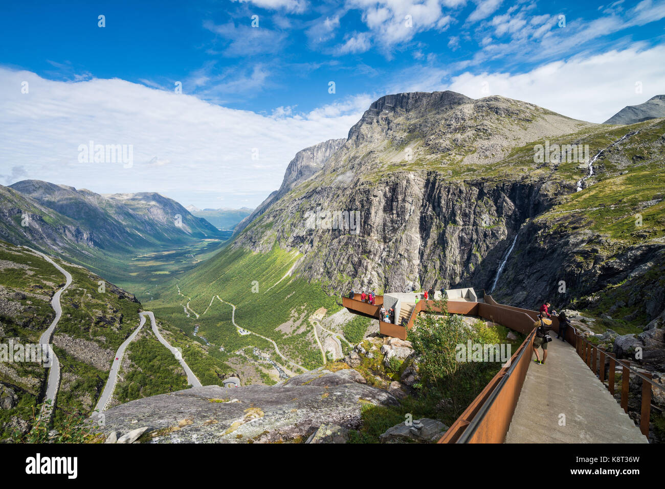 Trollstigen in der Nähe von Molde, Norwegen, Skandinavien, Europa Stockfoto