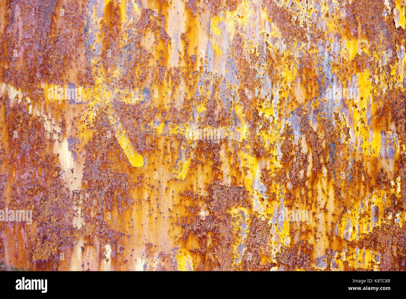 Rusty degradiert Metal Gate, Hintergrund Stockfoto