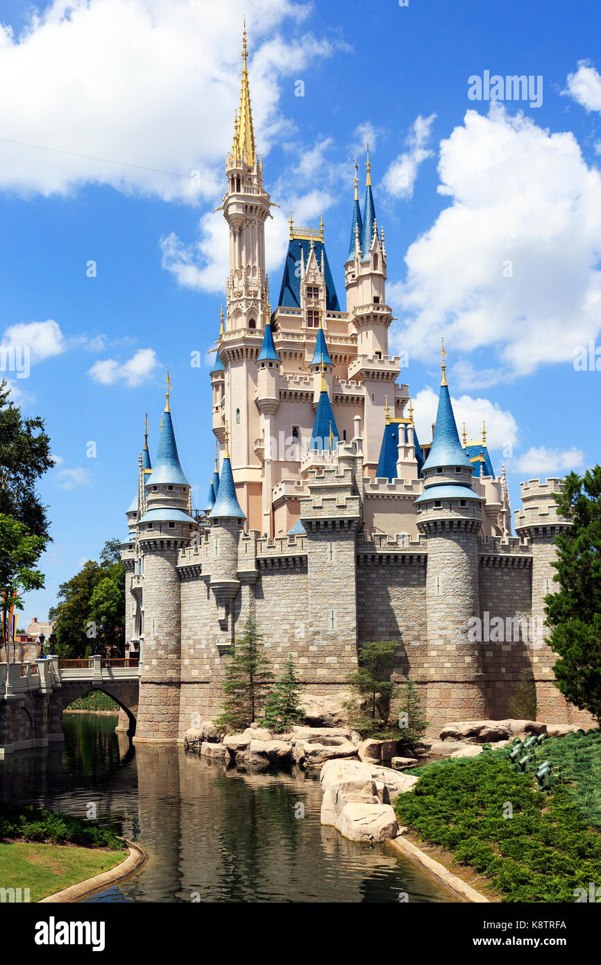 Märchenpalast in Walt Disney Magic Kingdom Theme Park in Orlando Florida, USA Stockfoto