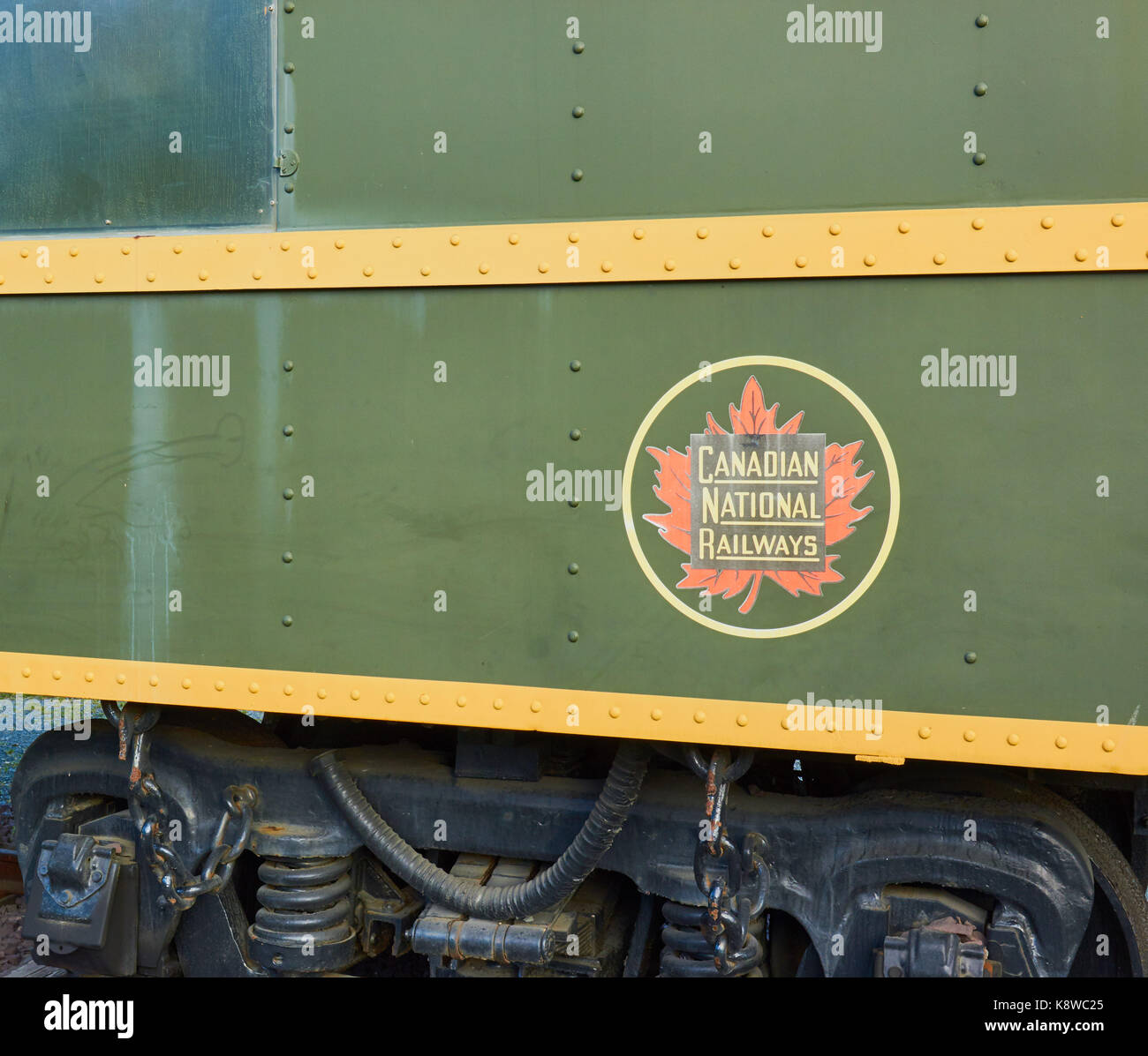Waggon am Bahnhof Küstenmuseum, ehemals die Neufundland Bahnhof, St. John's, Neufundland, Kanada Stockfoto
