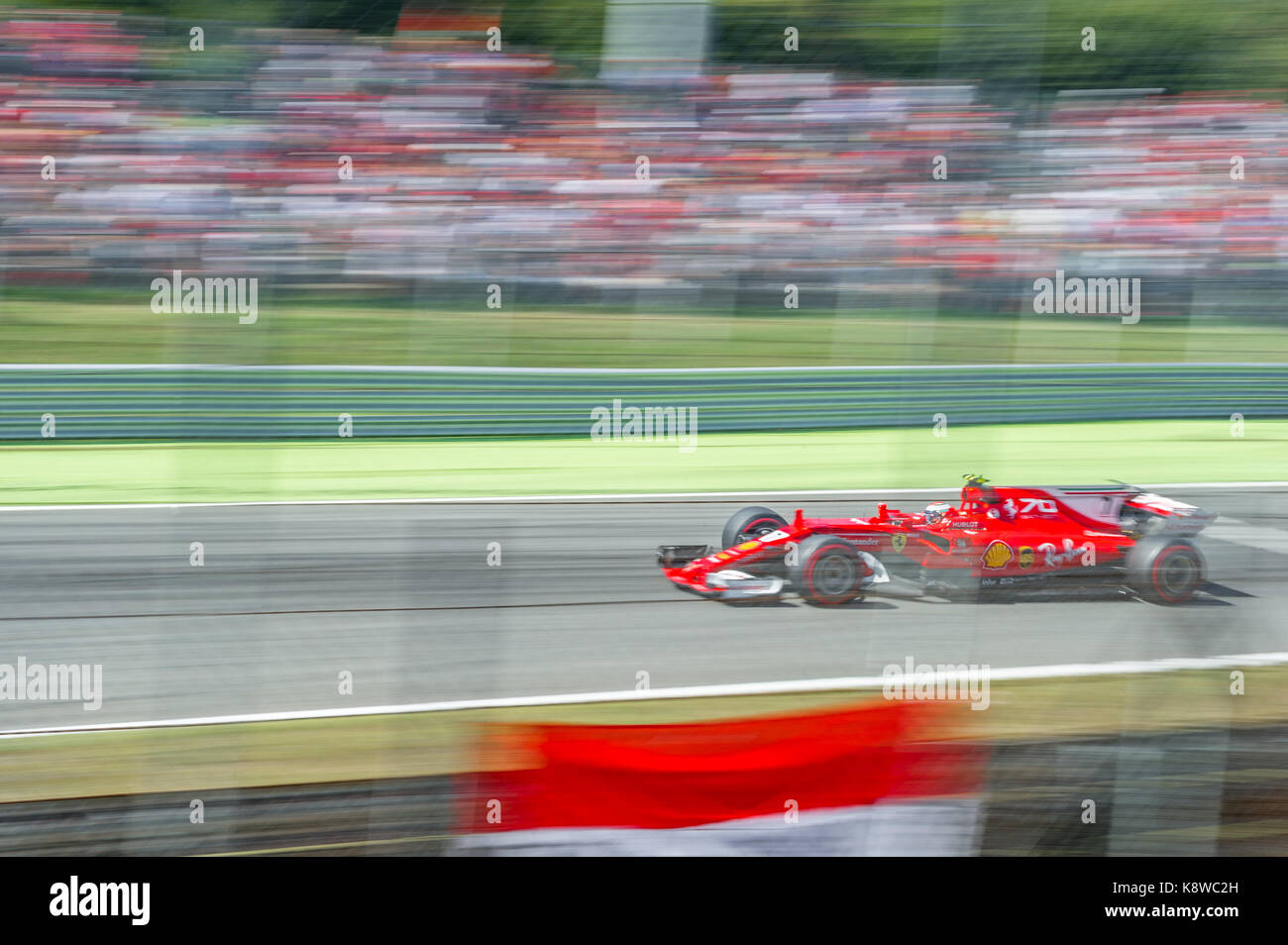 Ferrari F1 Fahrer Kimi Raikonen am Grand Prix von Italien, Monza, Italien Stockfoto
