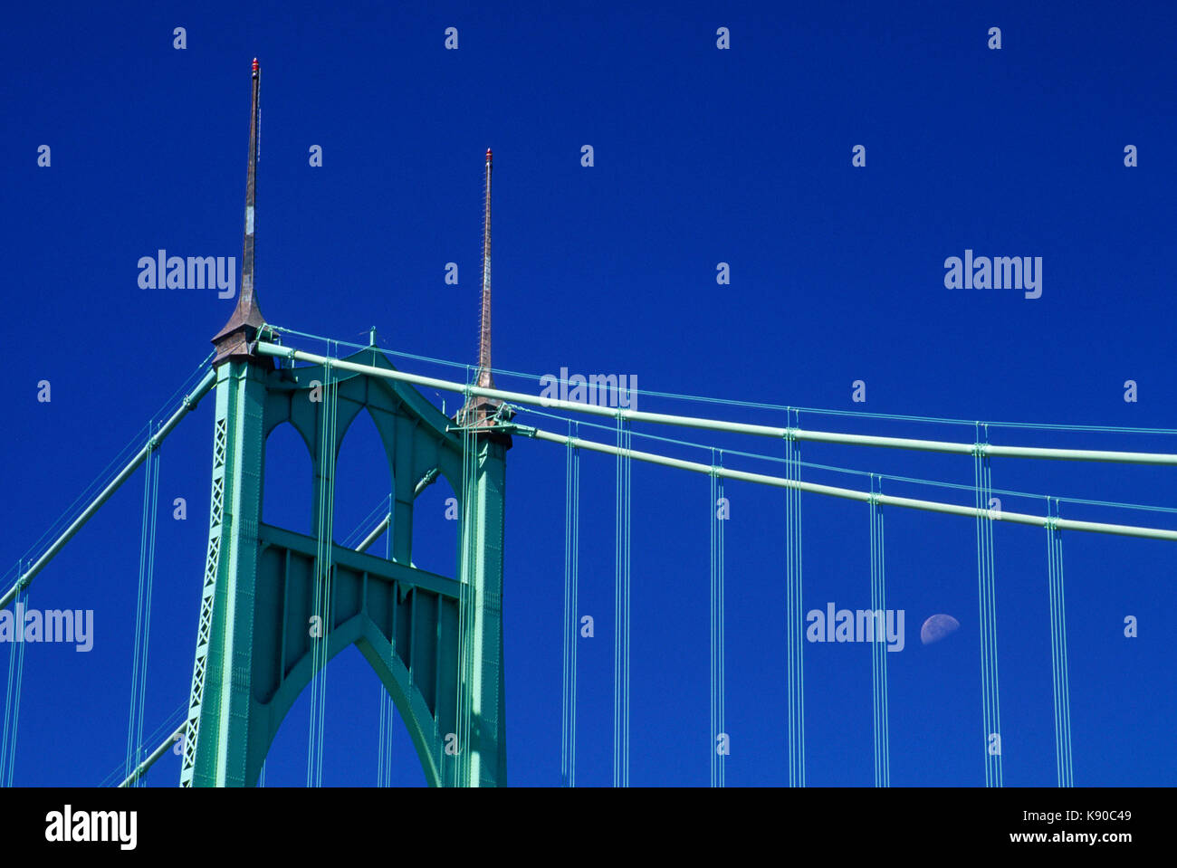 St Johns Brücke, dom Park, Portland, Oregon Stockfoto