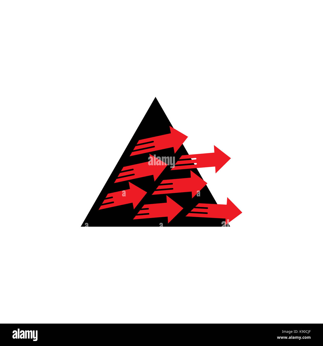 Dreieck Pfeile logo Vektor Stockfoto