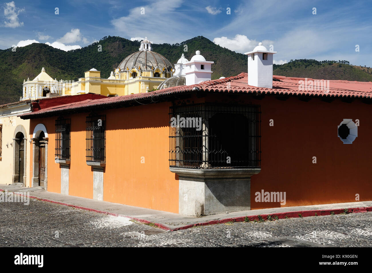 Blick auf die Stadt Antigua in Guatemala, Mittelamerika Stockfoto