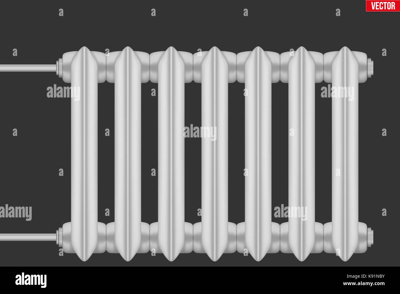 Vintage Metall Heizung Kühler Stock Vektor