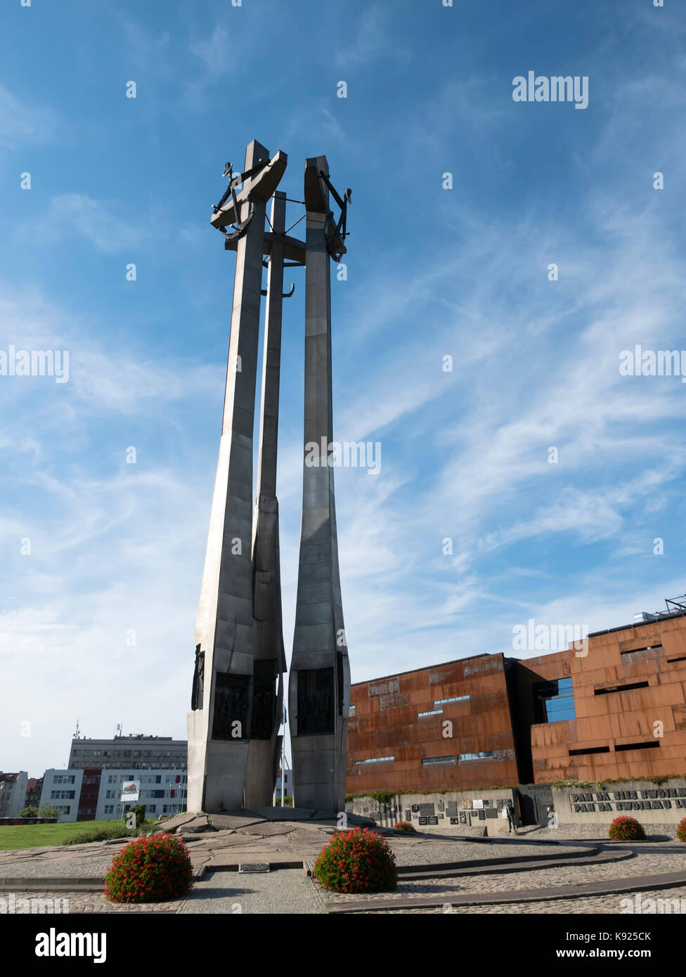 Denkmal für die gefallenen Werftarbeiter von 1970 (Pomnik Poległych Stoczniowców 1970). Danzig, Pommern, Polen. Stockfoto