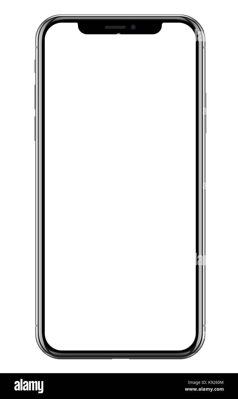 Brandneue realistische Handy BlackBerry-Smartphone in Apple iPhone X Stockfoto