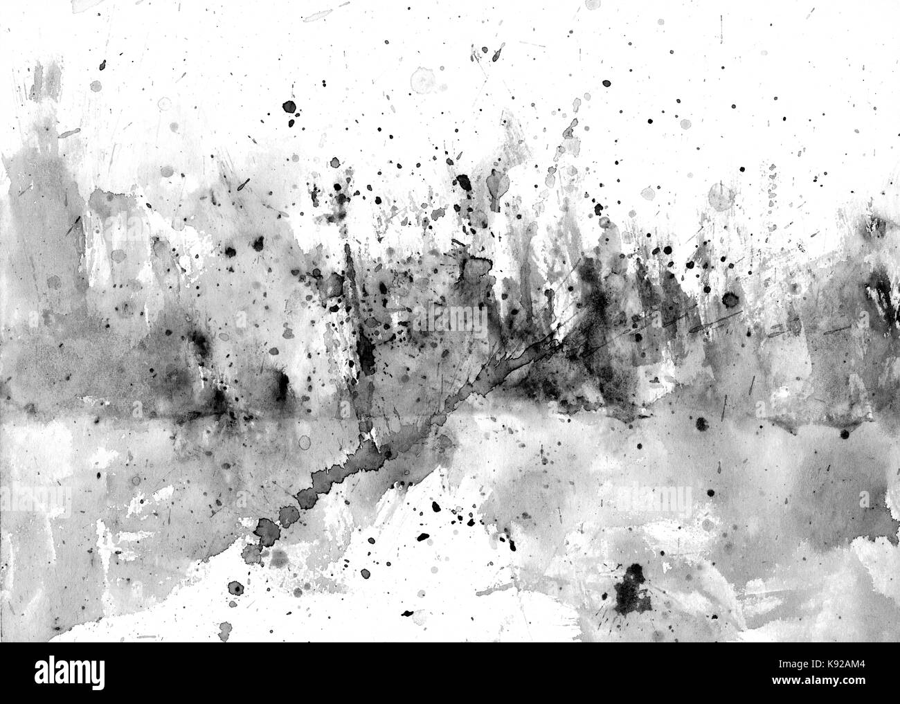 Farbe spritzt auf Papier - Blobs Stockfoto