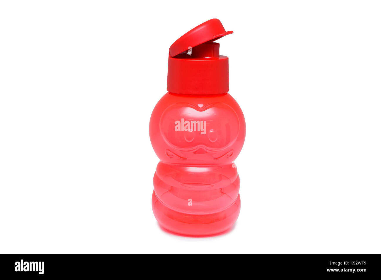 Hell baby Flasche in Form von catapillar isoliert Stockfoto