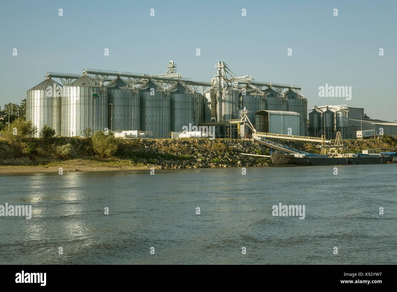 Rumänien Dobrogea, Donaudelta, Industrie Stockfoto