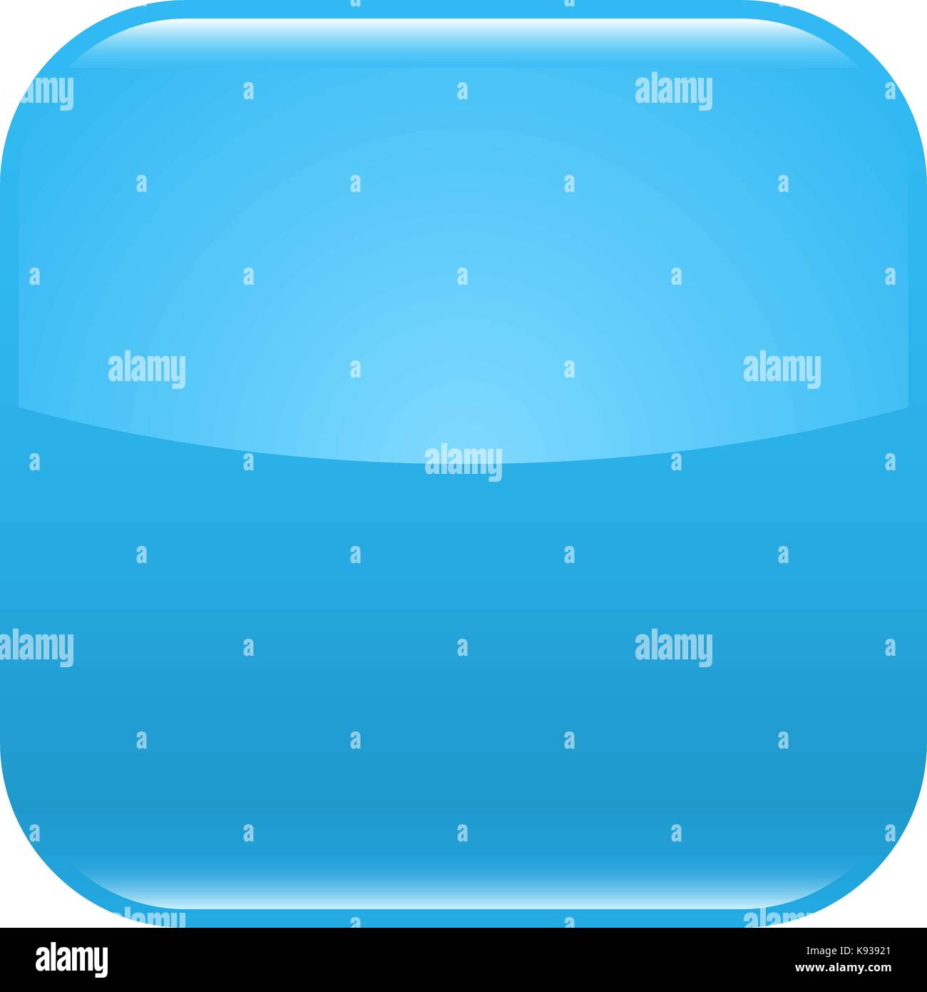 Blau, glänzend Schaltfläche leeres Symbol Platz leeren Form getrennt Hintergrund. Vector Illustration ein grafisches Element für Web Internet design Stock Vektor