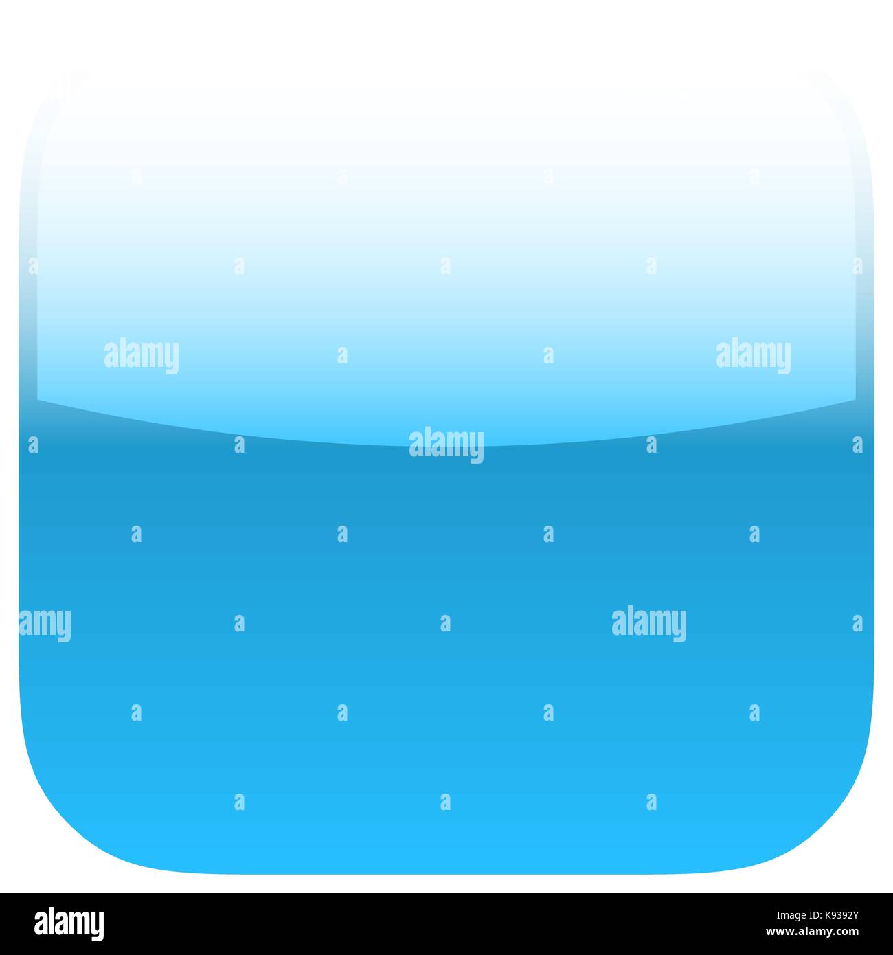 Blau, glänzend Schaltfläche leeres Symbol Platz leeren Form getrennt Hintergrund. Vector Illustration ein grafisches Element für Web Internet design Stock Vektor