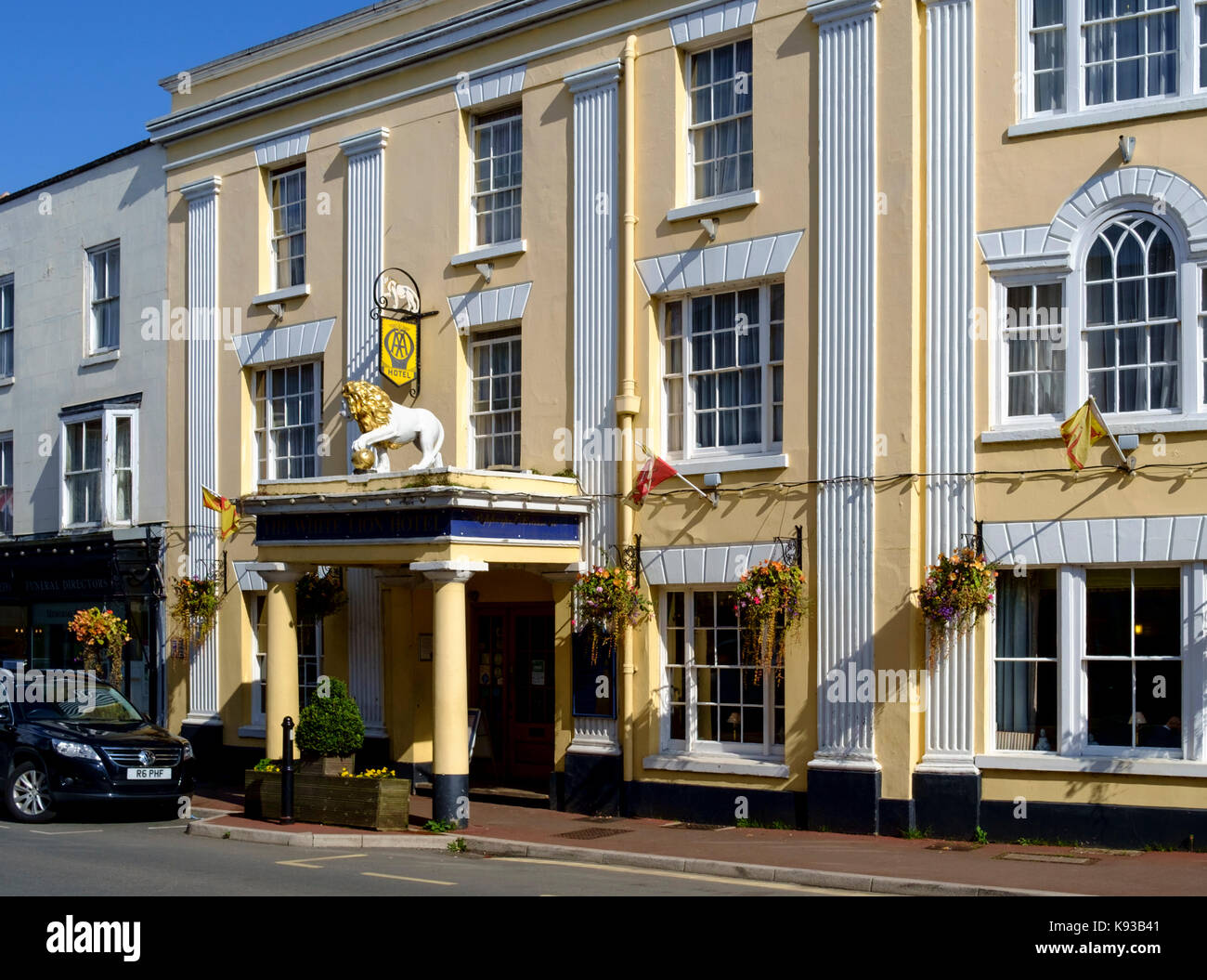 Um Greußen Worcestershire England UK Die whitr Lion Hotel Stockfoto