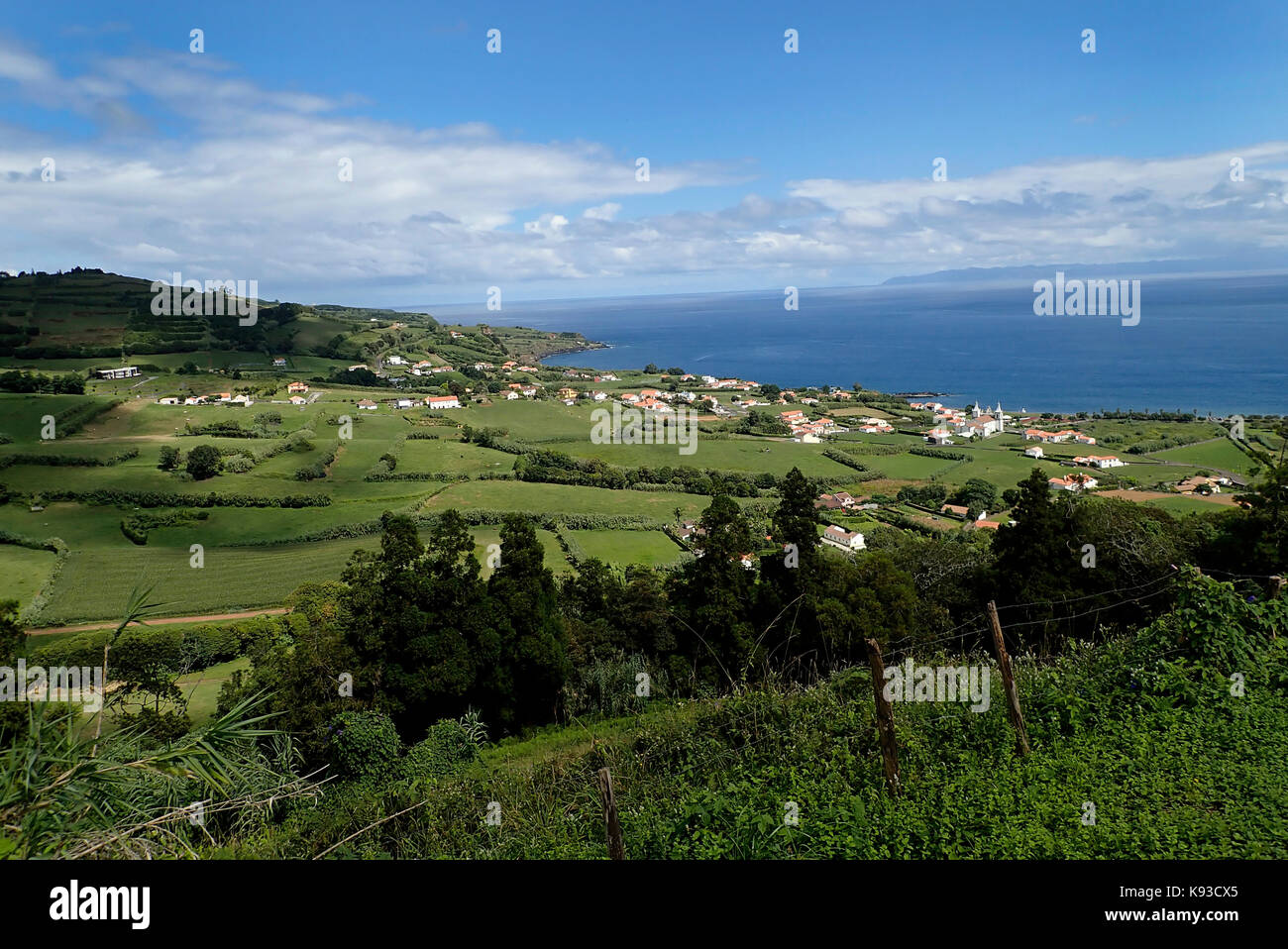 Aussichtspunkt Nossa Senhora da Conceição Insel Faial Azoren Portugal Europa Stockfoto