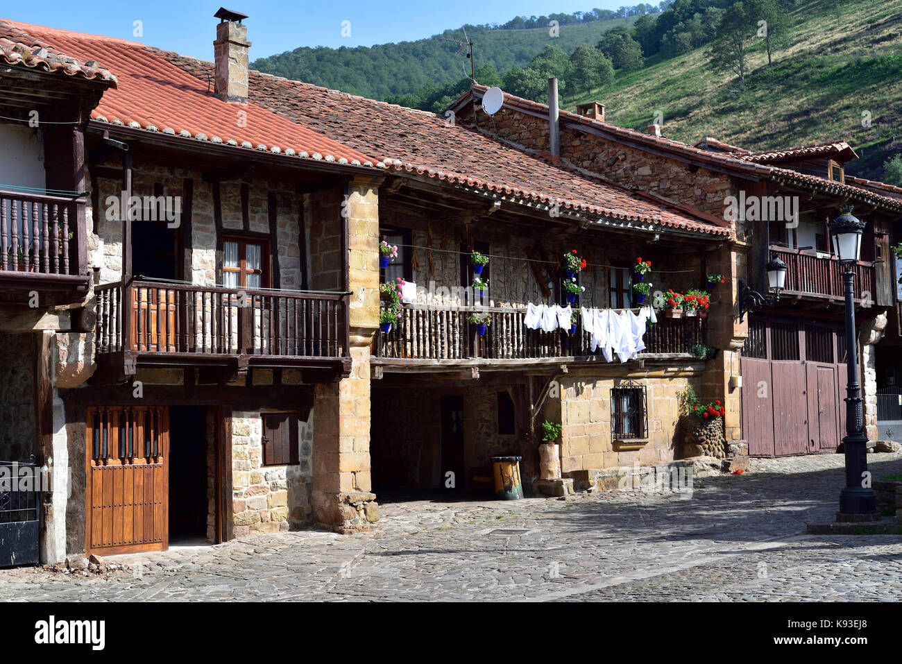 Haus in Barcena Mayor, Kantabrien. nördlichen Spanien Stockfoto