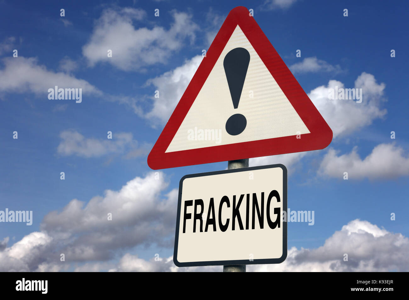 Fracking unterzeichnen. Stockfoto