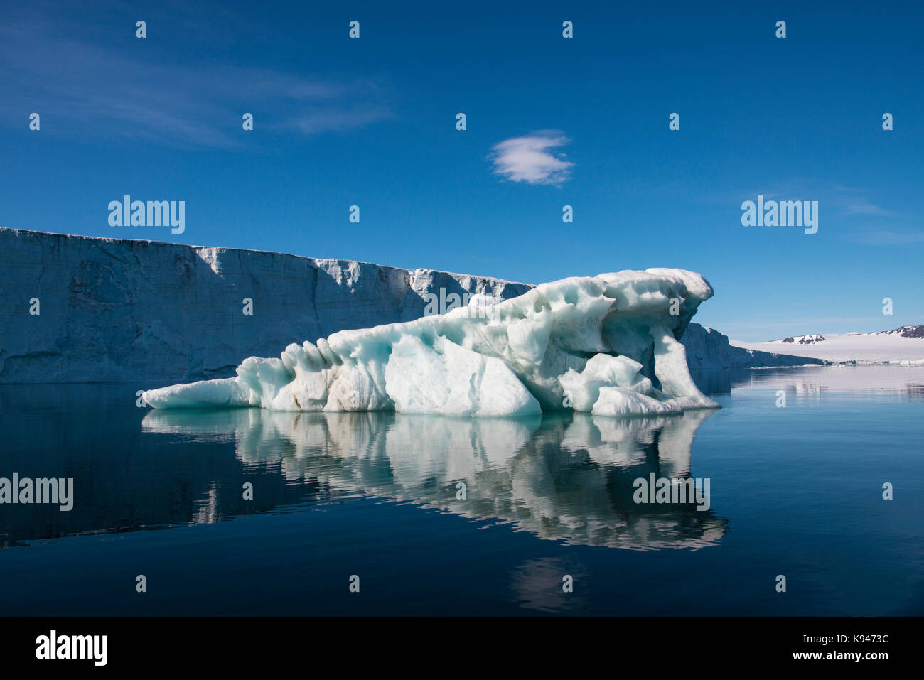 Eis bei Champ Insel, Franz Jozef Land Stockfoto