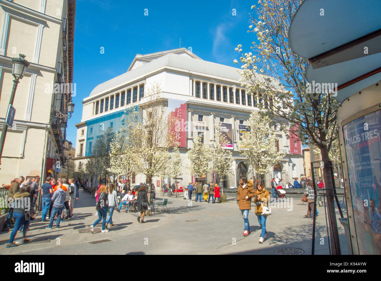 Royal Theater. Isabel II Square, Madrid, Spanien. Stockfoto