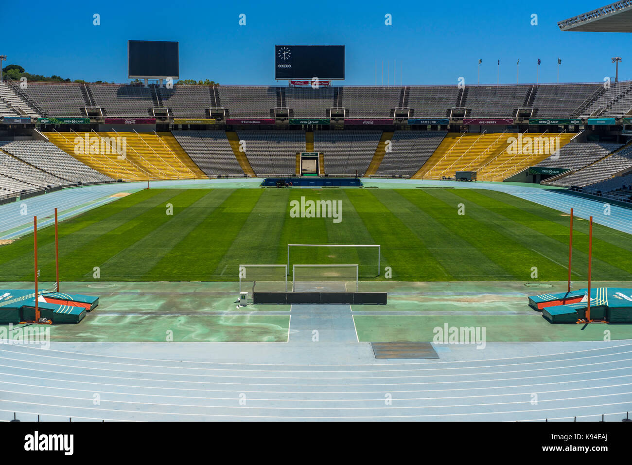 Estadi Olímpic Lluis Companys, Barcelona, Spanien 2017 Stockfoto