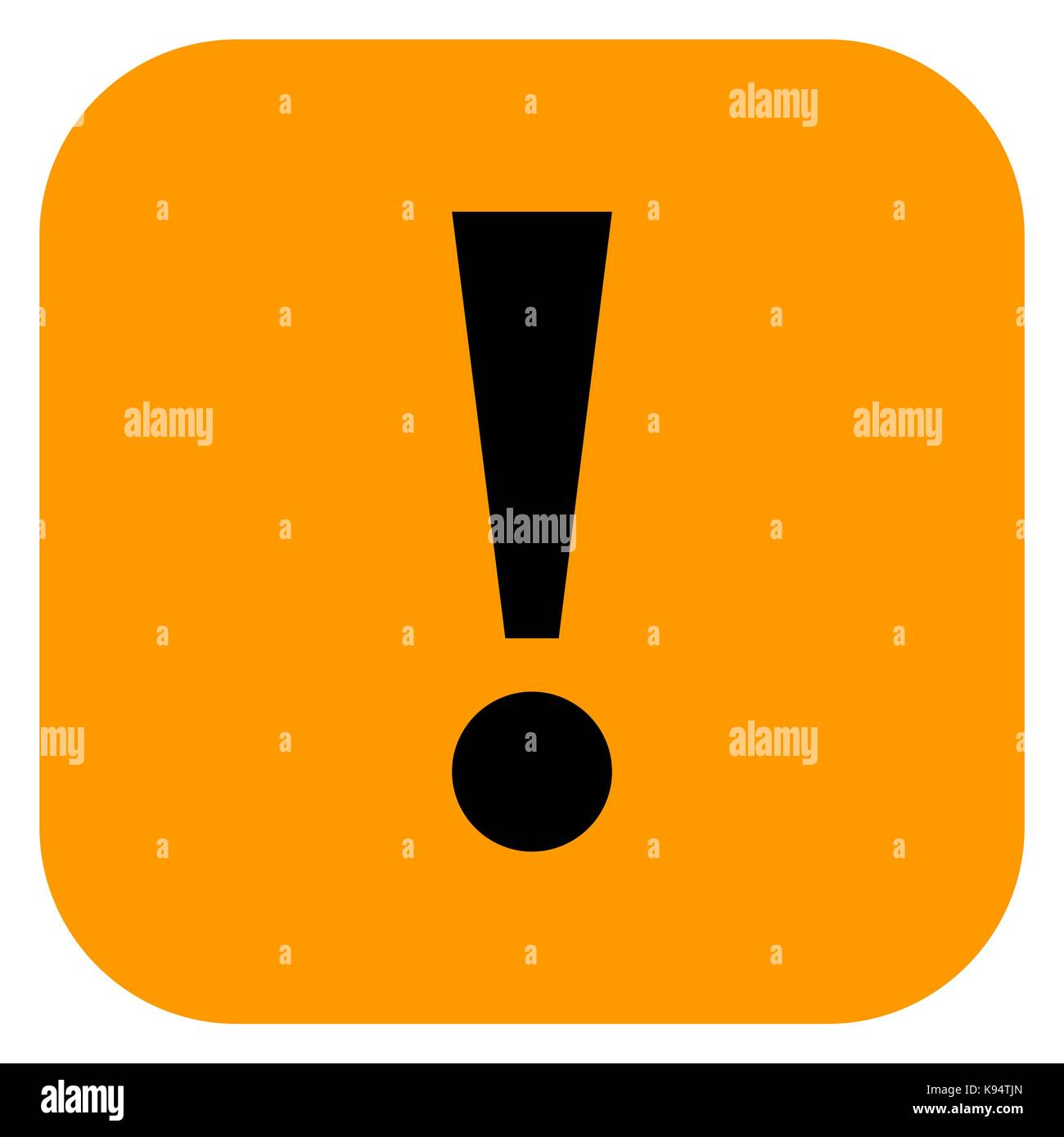 Es in allen ihren Designs verwenden. Flat Style Ausrufezeichen Warnzeichen Aufmerksamkeit" in quadratische Form. Vector Illustration ein grafisches Element Stock Vektor