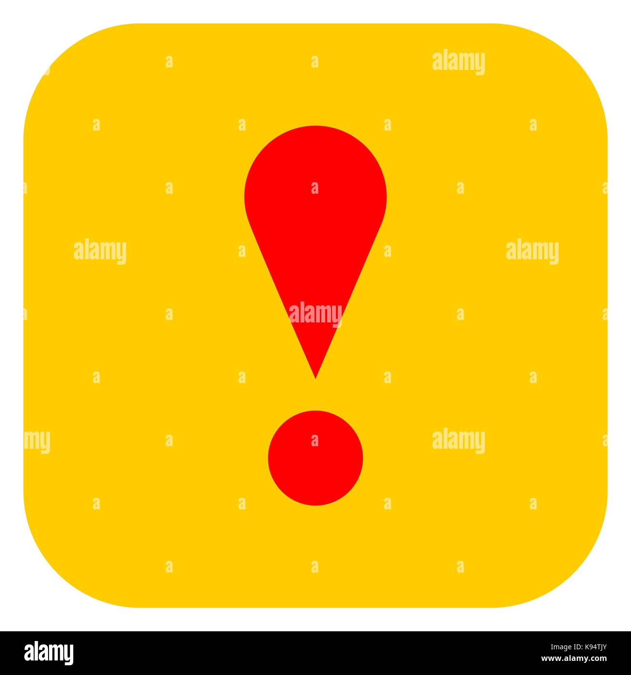 Es in allen ihren Designs verwenden. Flat Style Ausrufezeichen Warnzeichen Aufmerksamkeit" in quadratische Form. Vector Illustration ein grafisches Element Stock Vektor