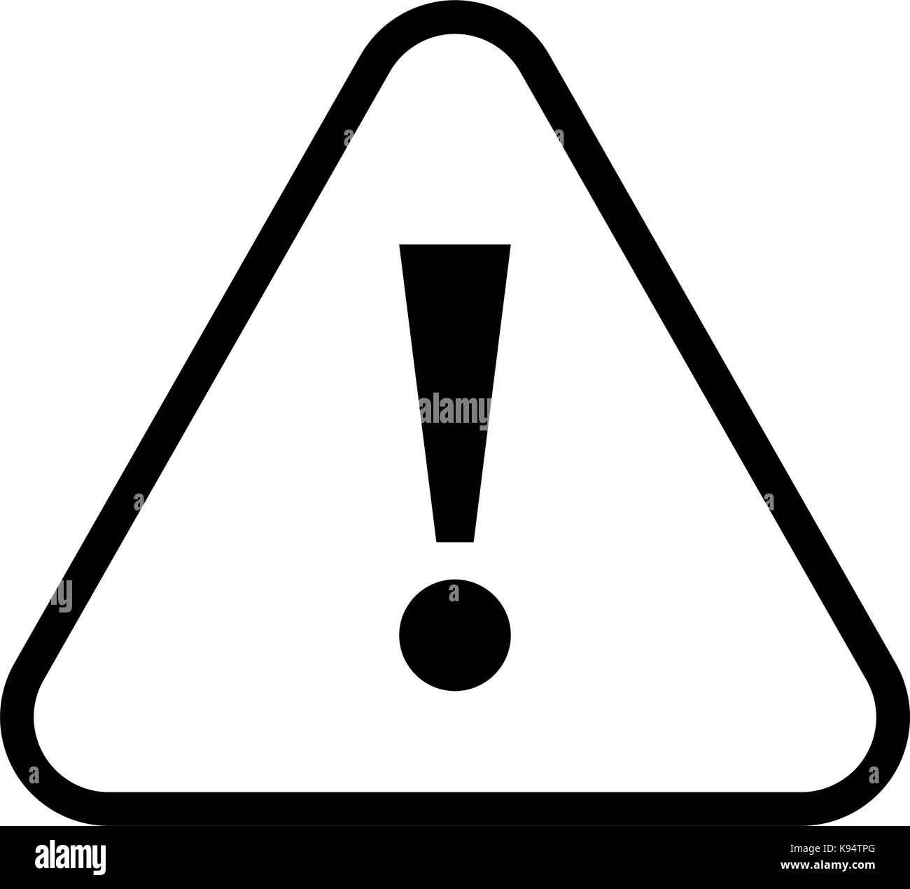 Es in allen ihren Designs verwenden. Thin line style Ausrufezeichen Warnzeichen Aufmerksamkeit" in Dreiecksform. Vector Illustration Grafik eleme Stock Vektor