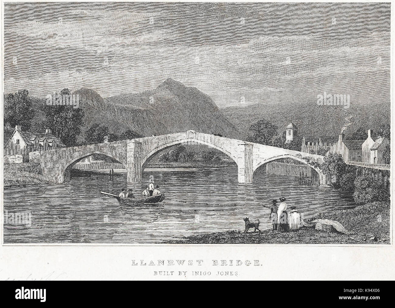 Trefriw Brücke gebaut von Inigo Jones Stockfoto