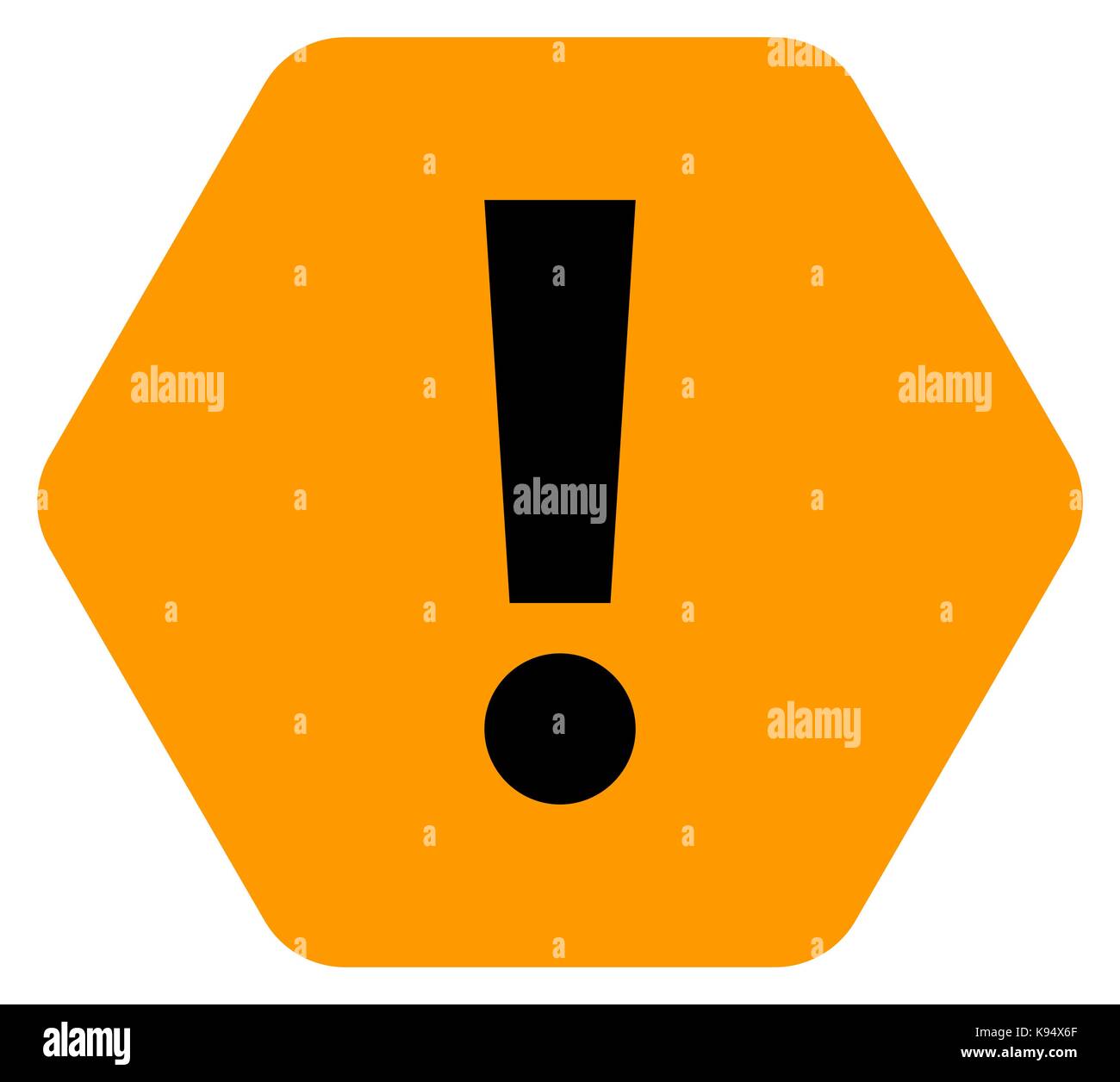 Es in allen ihren Designs verwenden. Flat Style Ausrufezeichen Warnschild Achtung" in Hexagon-form. Vector Illustration ein grafisches Element Stock Vektor