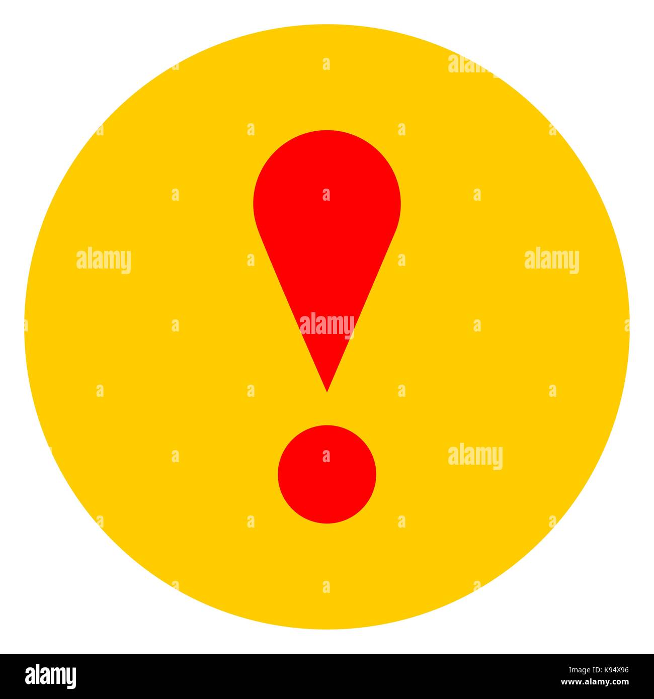 Es in allen ihren Designs verwenden. Flat Style Ausrufezeichen Warnschild Achtung" im Kreis Form. Vector Illustration ein grafisches Element Stock Vektor