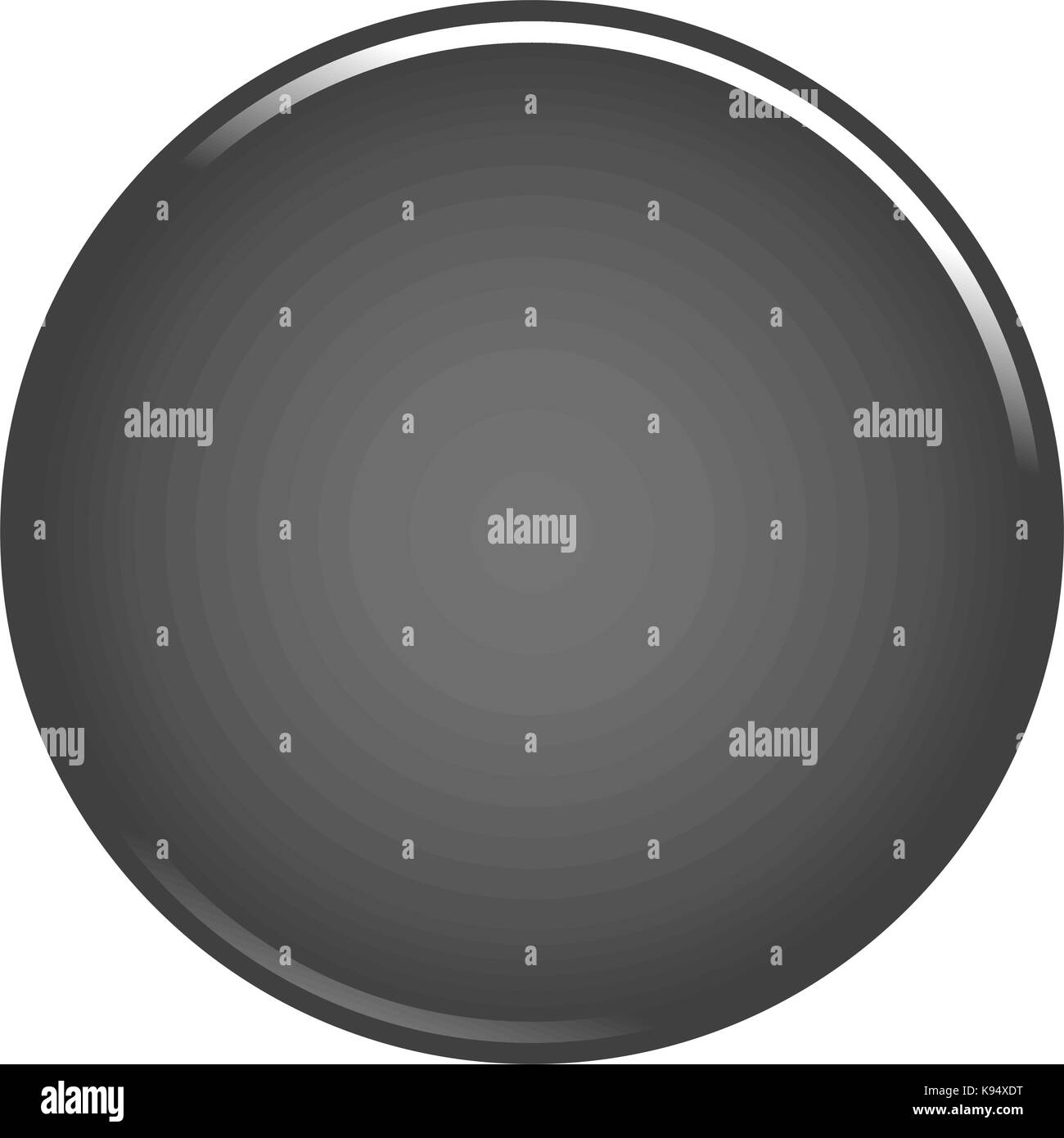 Grau glänzend Taste leer Web Internet Symbol Kreis leeren Form. Vector Illustration ein grafisches Element für Web Internet Design. Stock Vektor
