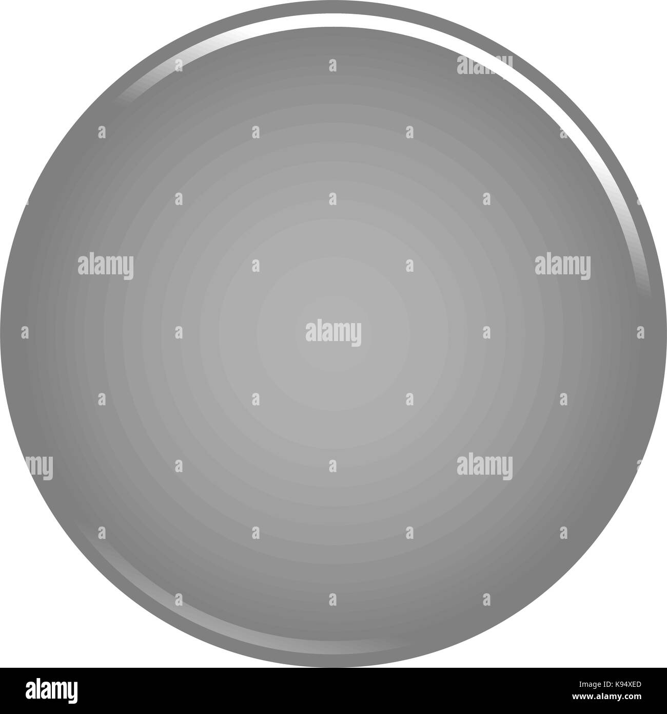 Grau glänzend Taste leer Web Internet Symbol Kreis leeren Form. Vector Illustration ein grafisches Element für Web Internet design Stock Vektor