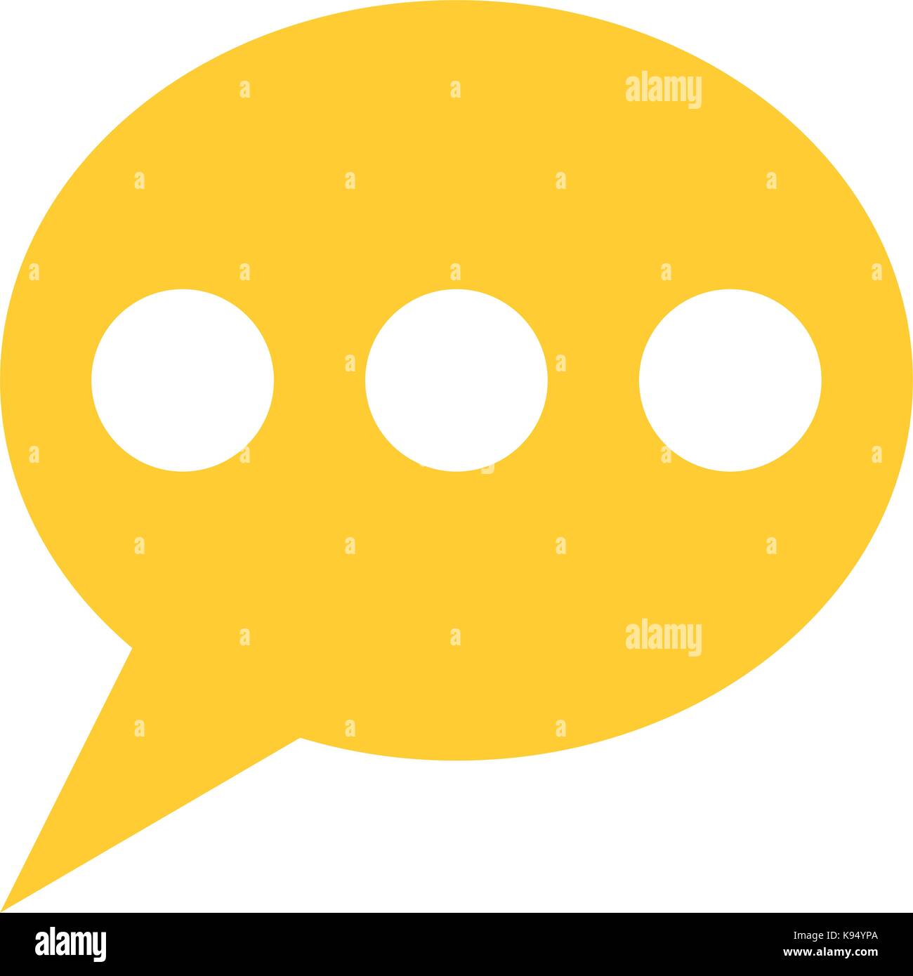 Flache Sprechblasen-symbol Chat anmelden forum internet drücken. Schnelle und einfache recolorable Form vom Hintergrund getrennt. Vector Illustration Stock Vektor